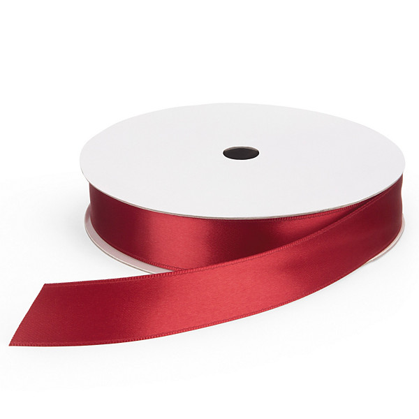 Ruban effet satin rouge - 1
