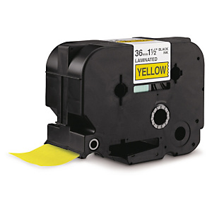 Ruban jaune 12 mm pour étiqueteuse BROTHER