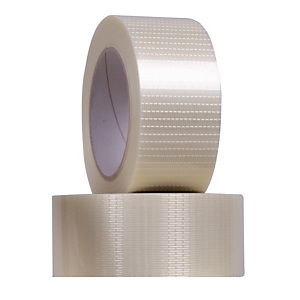 Rubans adhésifs armés 50 mm x 50 m, transparent, lot de 18 Rubans adhésifs armés 50 mm x 50 m, transparent, lot de 18
