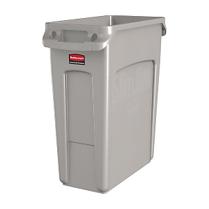 Rubbermaid Commercial Products Bidone per raccolta differenziata Slim Jim®, Capacità 60 litri, Grigio