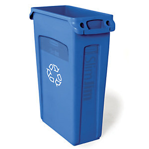 Rubbermaid Commercial Products Bidone per raccolta differenziata Slim Jim®, Capacità 87 litri, Blu Rubbermaid Commercial Products Bidone per raccolta differenziata Slim Jim®, Capacità 87 litri, Blu