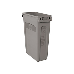 Rubbermaid Commercial Products Bidone per raccolta differenziata Slim Jim®, Capacità 87 litri, Grigio