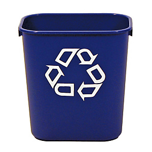 Rubbermaid Commercial Products Contenitore da scrivania per raccolta differenziata Blu scuro 12,9 litri 210 x 289 x 310 mm