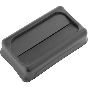 Rubbermaid Commercial Products Coperchio per bidone Slim Jim®, 2 antine oscillanti e chiusura automatica, Nero Rubbermaid Commercial Products Coperchio per bidone Slim Jim®, 2 antine oscillanti e chiusura automatica, Nero