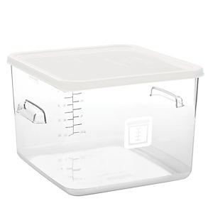 Rubbermaid Commercial Products Food Service Contenitore per alimenti quadrato, Capacità 11,4 l, Codice colore Bianco Rubbermaid Commercial Products Food Service Contenitore per alimenti quadrato, Capacità 11,4 l, Codice colore Bianco