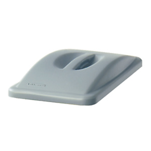 Rubbermaid Commercial Products Slim Jim®, Tapa de contenedor de polipropileno gris 70 mm