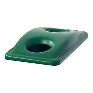 Rubbermaid Commercial Products Slim Jim Tapa para contenedor cubo de basura, verde, 288 x 518 x 70 mm