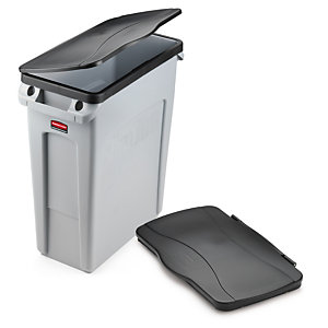Rubbermaid Slim Jim - Couvercle pour poubelle de tri 60 litres - Noir
