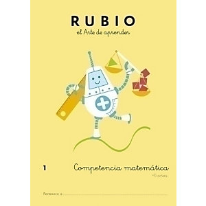 RUBIO Cuaderno A4 competencia Matemáticas 1, castellano