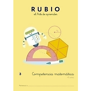 RUBIO Cuaderno A4 competencia Matemáticas 3, castellano
