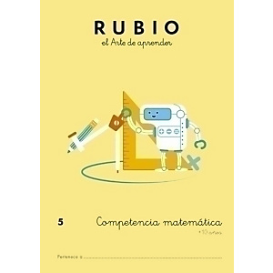 RUBIO Cuaderno A4 competencia Matemáticas 5, castellano