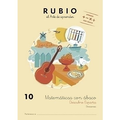 RUBIO Cuaderno A4 Matemáticas con Abaco 10, castellano