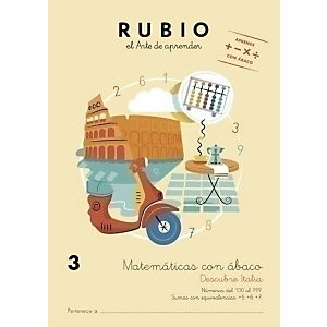 RUBIO Cuaderno A4 Matemáticas con Abaco 3, castellano