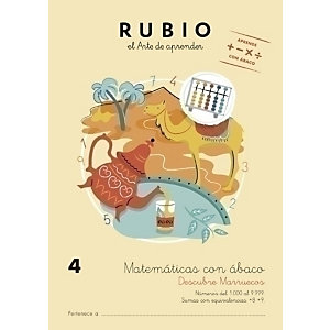 RUBIO Cuaderno A4 Matemáticas con Abaco 4, castellano
