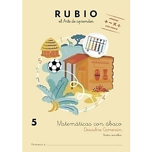 RUBIO Cuaderno A4 Matemáticas con Abaco 5, castellano