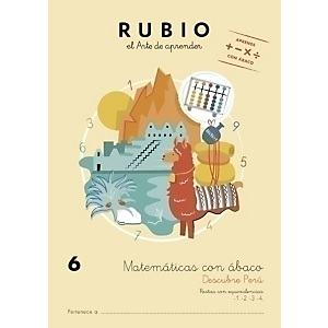 RUBIO Cuaderno A4 Matemáticas con Abaco 6, castellano