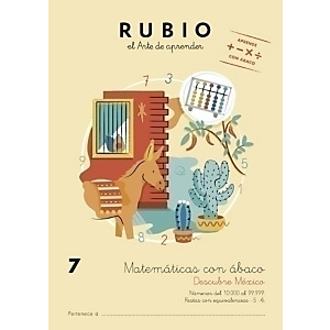 RUBIO Cuaderno A4 Matemáticas con Abaco 7, castellano