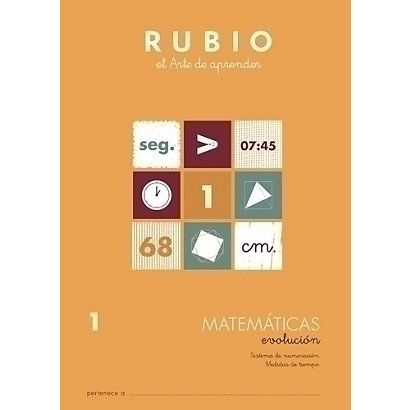 RUBIO Cuaderno A4 Matemáticas evolución Nº 1, castellano
