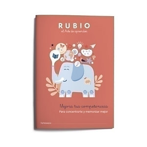RUBIO Cuaderno A4 Mejora tus competencias para concentrarse y memorizar mejor, castellano