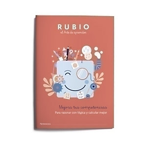 RUBIO Cuaderno A4 Mejora tus competencias para razonar con lógica y calcular mejor, castellano