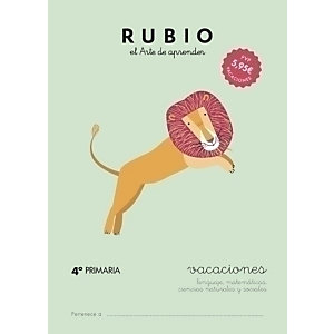 RUBIO Cuaderno A4 vacaciones 4º Primaria, castellano