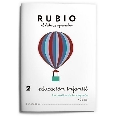 RUBIO Cuaderno A5 Educación infantil Nº 2 Medios transporte, castellano