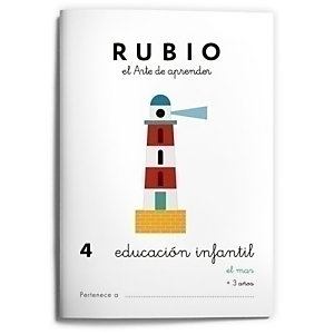 RUBIO Cuaderno A5 Educación infantil Nº 4 El mar, castellano