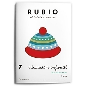 RUBIO Cuaderno A5 Educación infantil Nº 7 Las estaciones, castellano