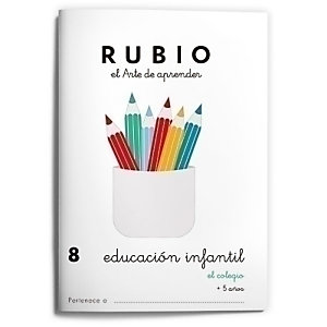 RUBIO Cuaderno A5 Educación infantil Nº 8 El colegio, castellano