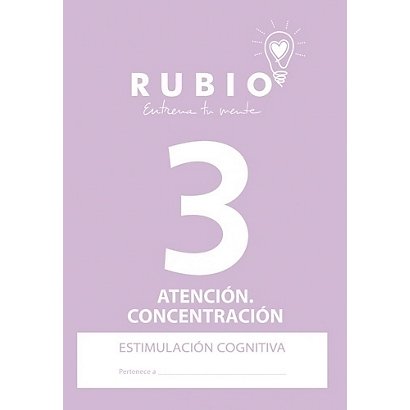 RUBIO Cuaderno Estimulación Cognitiva Atención, A4, Nº 3