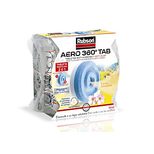 Rubson AERO360º TAB Recarga en tableta 2 en 1 con fragancia fuente de flores silvestres Rubson AERO360º TAB Recarga en tableta 2 en 1 con fragancia fuente de flores silvestres