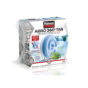 Rubson AERO360º TAB Recarga en tableta 2 en 1 con fragancia de fuente de frescura Rubson AERO360º TAB Recarga en tableta 2 en 1 con fragancia de fuente de frescura