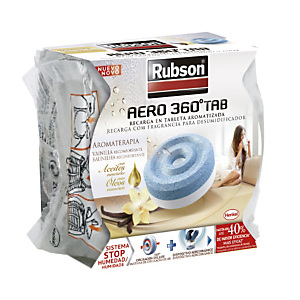 Rubson AERO360º TAB Recarga en tableta 2 en 1 con fragancia vainilla reconfortante Rubson AERO360º TAB Recarga en tableta 2 en 1 con fragancia vainilla reconfortante