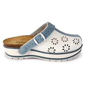 Sabot Xér?s blanc/bleu pointure 36