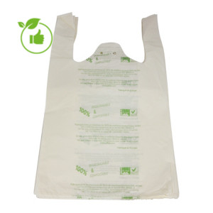 Sac bretelle biodégradable blanc ( x 2000) Sac bretelle biodégradable blanc ( x 2000)