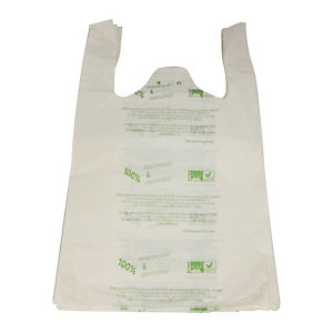 Sac bretelle biodégradable blanc ( x 2000) Sac bretelle biodégradable blanc ( x 2000)