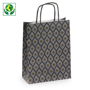 Sac cadeau kraft à poignées torsadées Gamme "Astral" Sac cadeau kraft à poignées torsadées Gamme "Astral"