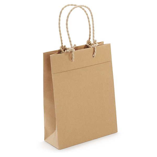 Sac kraft 70% recyclé à poignées tressées - 2