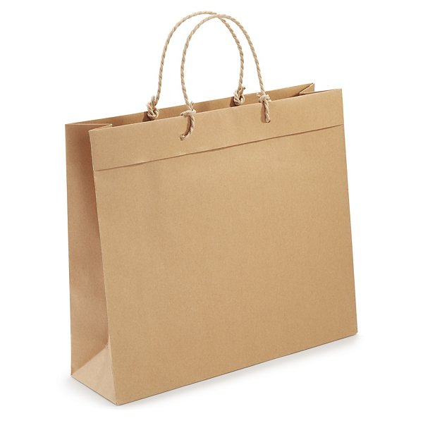Sac kraft 70% recyclé à poignées tressées - 4