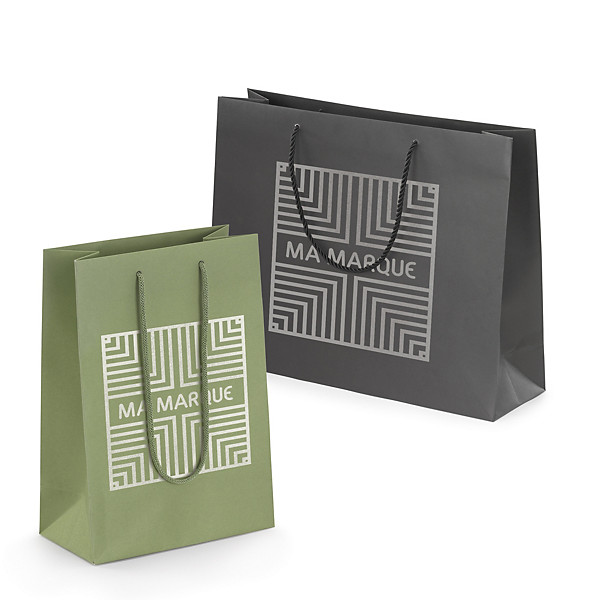 Sac kraft mat personnalisé 55 x 45 x 15 cm noir - 1