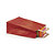 Sac kraft rouge intérieur brun à poignées plates RAJA 22 x 28 x 10 cm - 2
