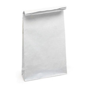 Sac papier kraft haute résistance blanc simple épaisseur 100 g/m? 24x52x11 cm