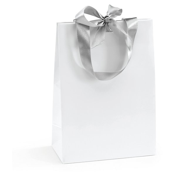 Sac pelliculé noeud satin noir 30x10x25 cm - 3