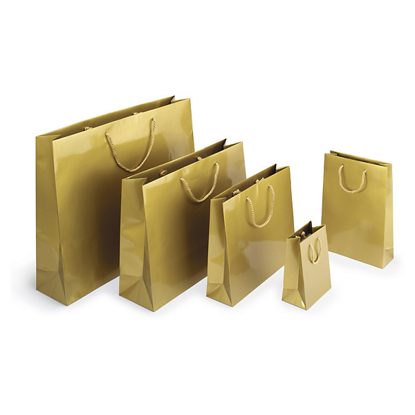 Sac pelliculé or 40x12x32cm