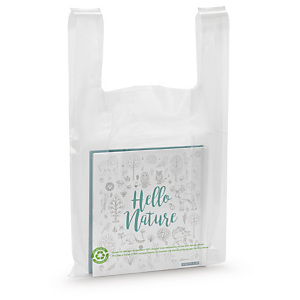 Sac plastique à bretelles 100% recyclé Sac plastique à bretelles 100% recyclé