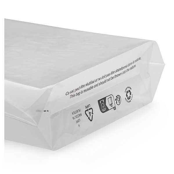Sac plastique à poignées découpées transparent RAJA 35x8x45cm - 4