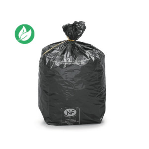 Sac poubelle économique 30L en plastique recyclé - Noir - Lot de 500 Sac poubelle économique 30L en plastique recyclé - Noir - Lot de 500