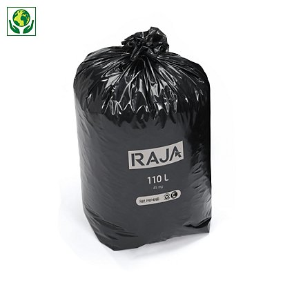 Sac poubelle recyclé forte résistance RAJA 110 L - 1