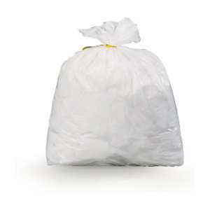 Sac poubelle standard 110l - Blanc - lot de 200 sacs