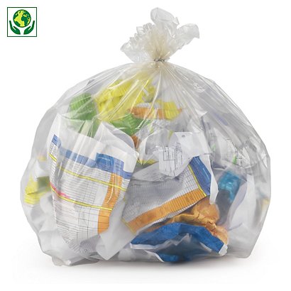 Sac poubelle transparent 80% recyclé - 1